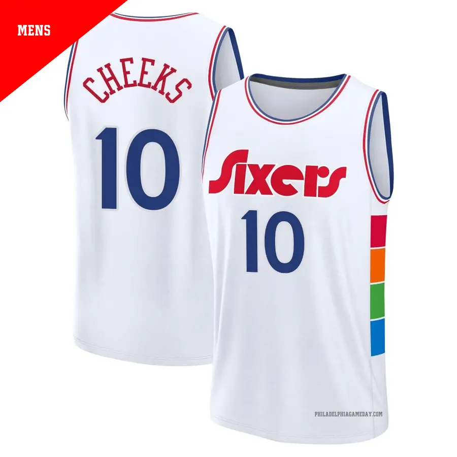 ＃10 Men's Maurice Cheeks Philadelphia 76ers 2024/25 Fast Break Fanatics White City Edition Jersey