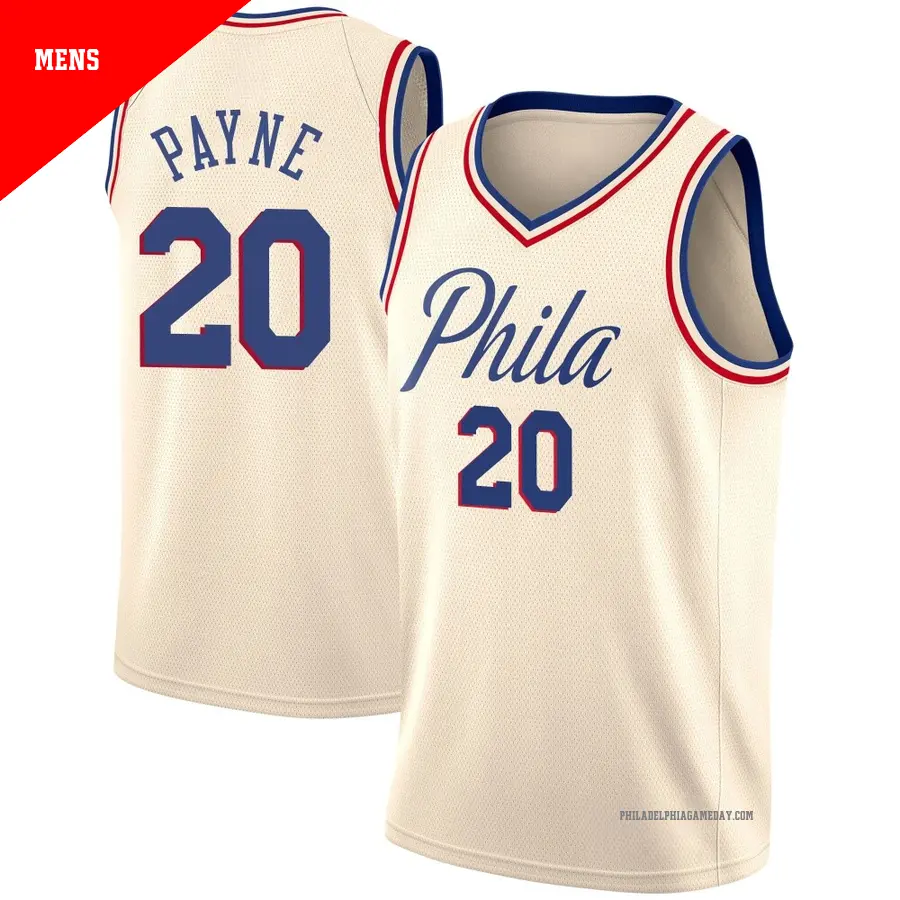 ＃20 Men's Cameron Payne Philadelphia 76ers Cream Swingman JerseyCity Edition