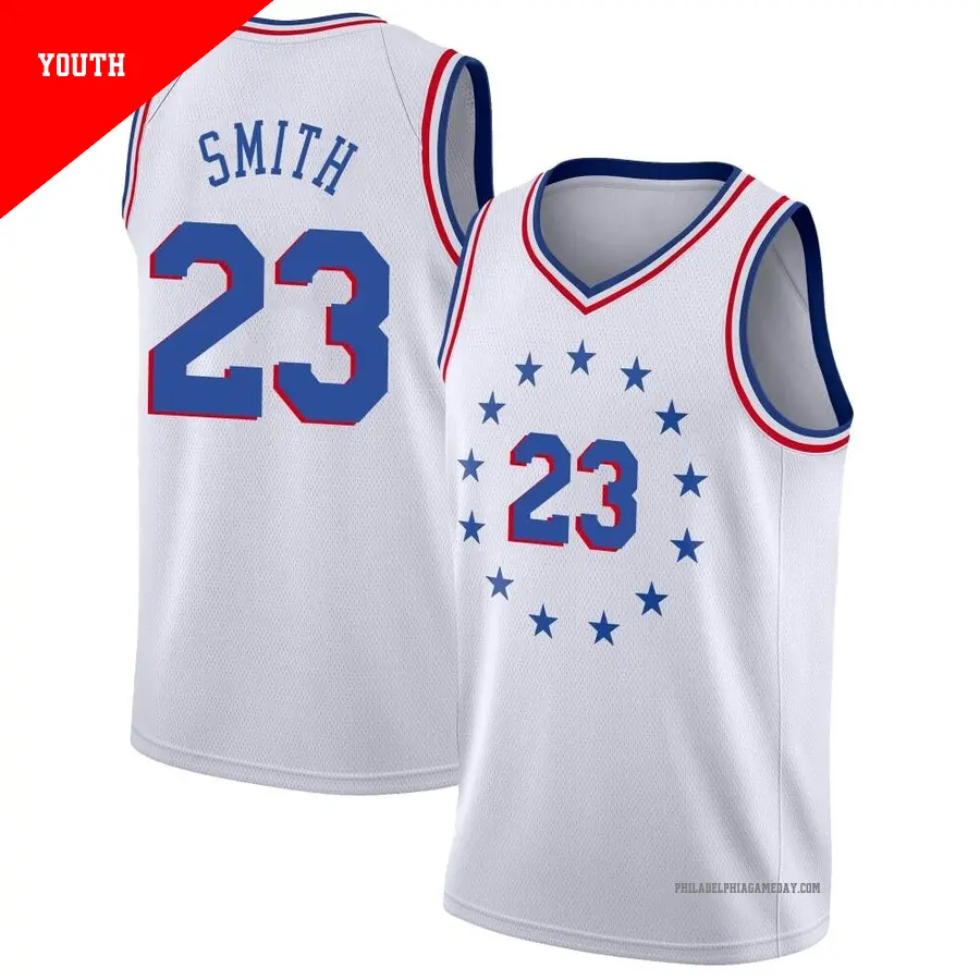 ＃23 Youth Terquavion Smith Philadelphia 76ers 2018/19 Swingman White JerseyEarned Edition