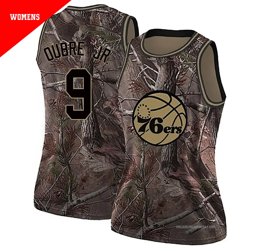 ＃9 Women's Kelly Oubre Jr. Philadelphia 76ers Camo Swingman Realtree Collection Jersey